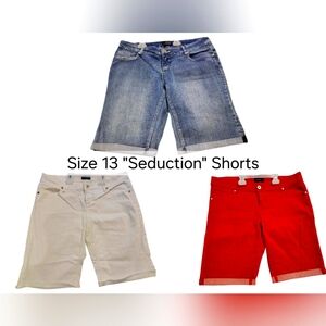 🔥THREE PAIRS🔥 Size 13 Womens "Seduction" shorts in EEUC!